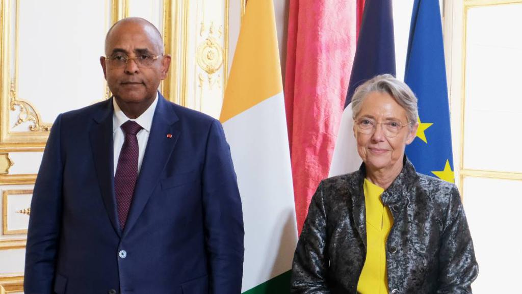 Coopération Côte d’Ivoire-France. Le Premier Ministre ivoirien, Patrick Achi, a échangé le 21 février 2023 à Paris, avec son homologue française Elisabeth Borne.