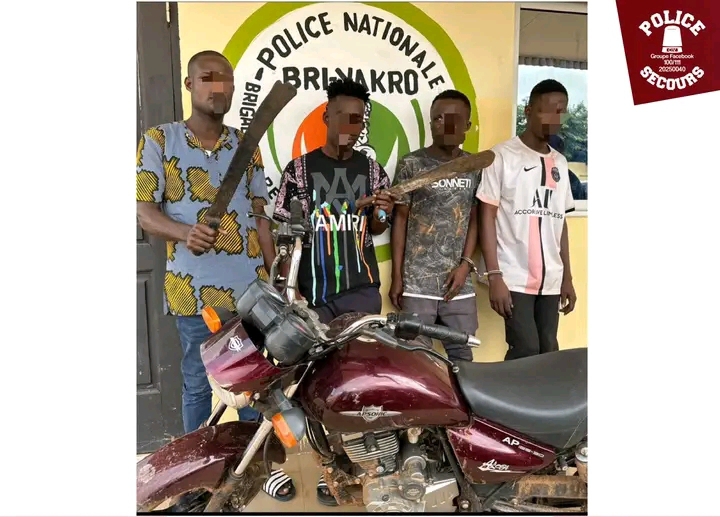 Le gang était impliqué dans une série de vols de motos dans les villes de Yamoussoukro et Oumé.