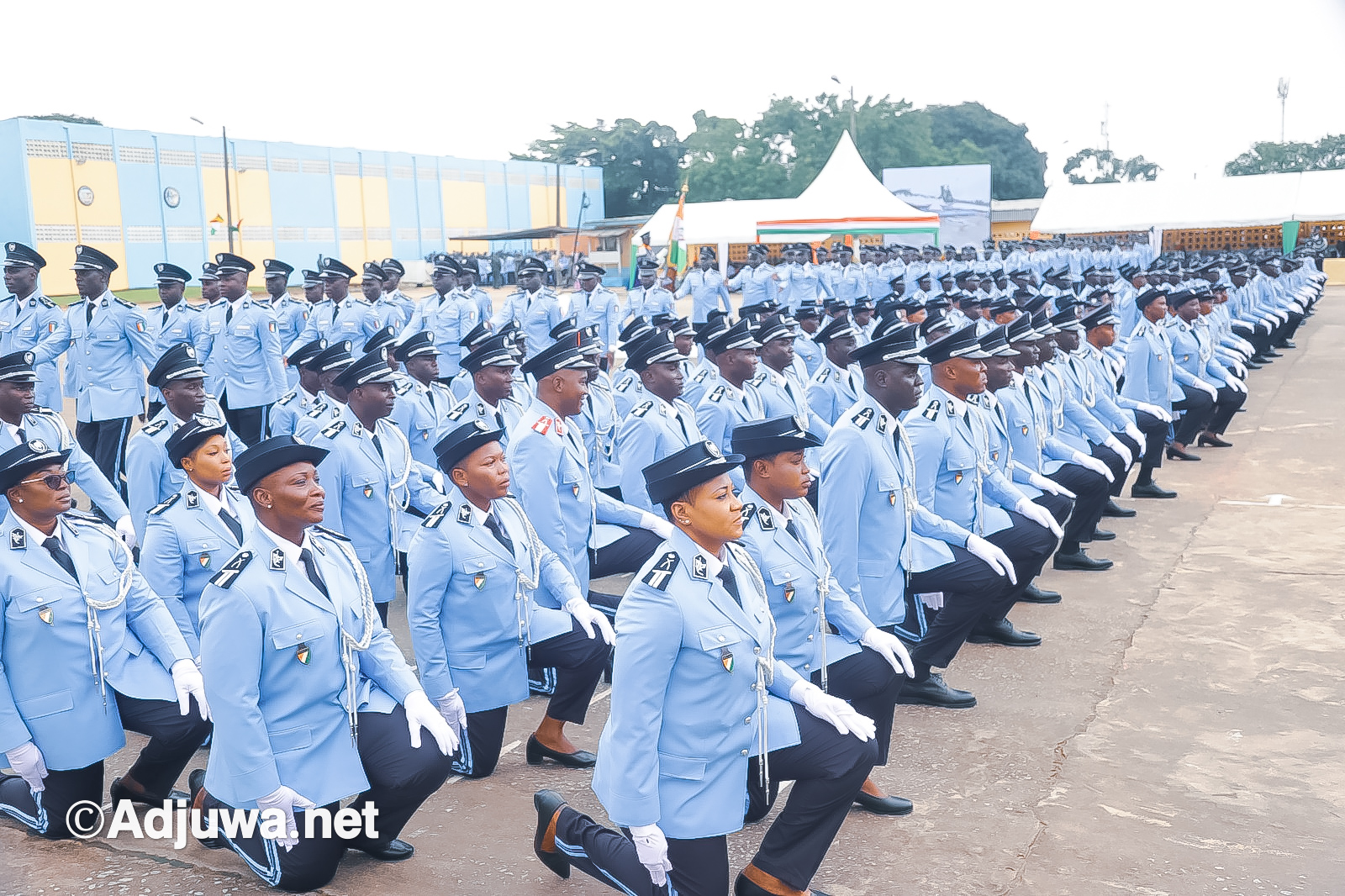 Ils sont au total 467 élèves des écoles nationales de police d’Abidjan et de Korhogo à être élevés aux grades d’officier et de commissaire