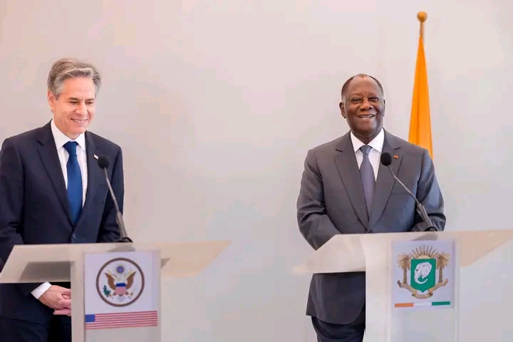 Le Président de la République, S.E.M Alassane OUATTARA, s’est entretenu ce mardi 23 janvier 2024, à la Résidence présidentielle, sise à Cocody - Riviera-Golf, avec le Secrétaire d’État Américain, M. Antony BLINKEN